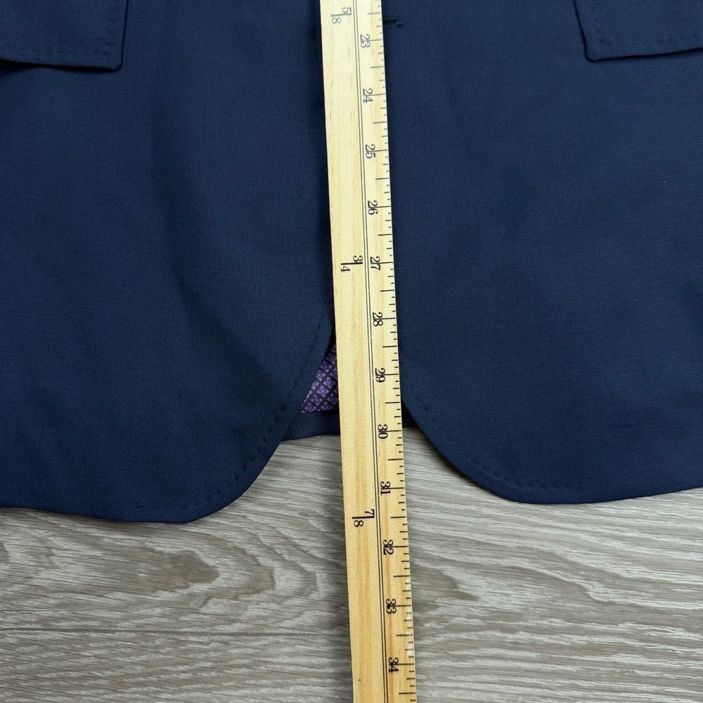 Ted Baker Mens Sport Coat Endurance Trevi SPJ Wool Navy Blue 42R